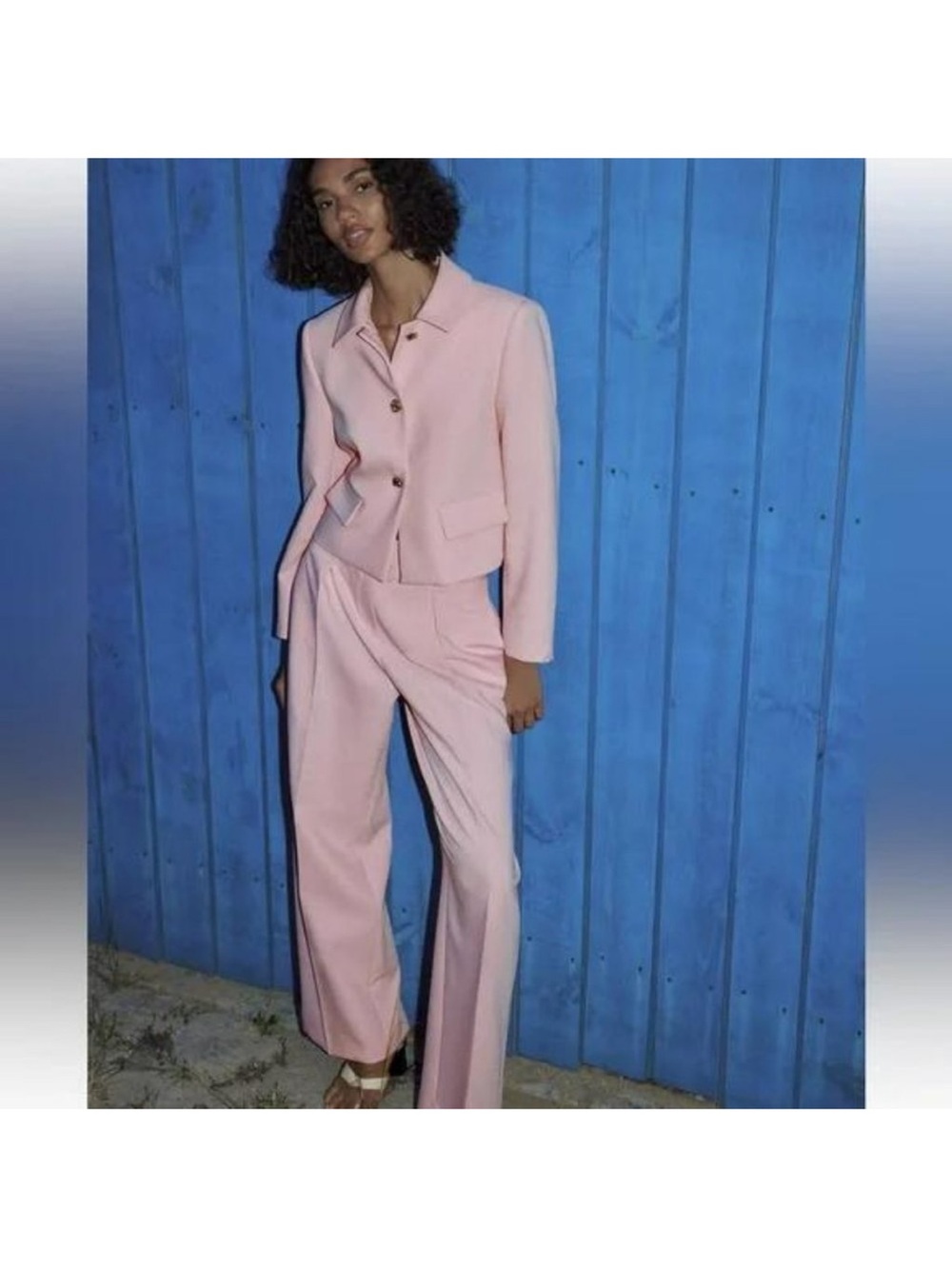 Zara Soft Pink Tailored suit set